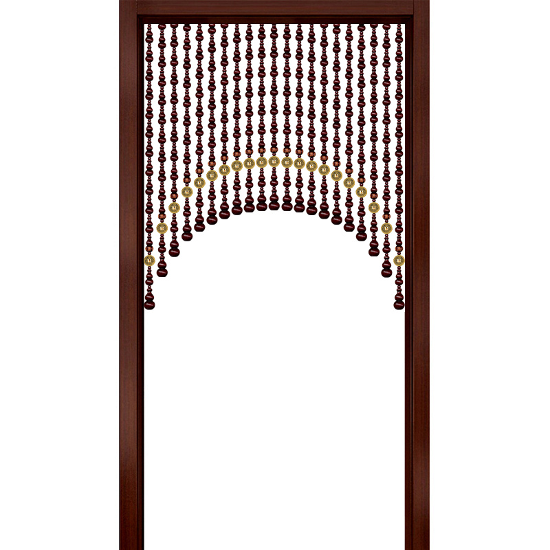 桃木葫芦门帘泰山石敢当五帝铜钱化解入户门对门厕所珠帘隔断珠帘