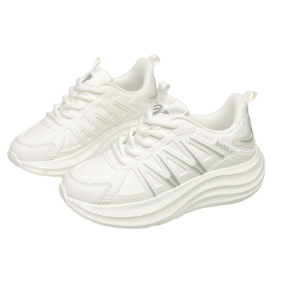 轻便厚底皮面休闲运动鞋跑步女鞋