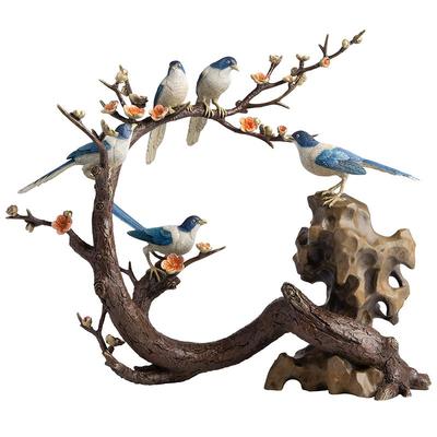 铜师傅摆件五福临门客厅