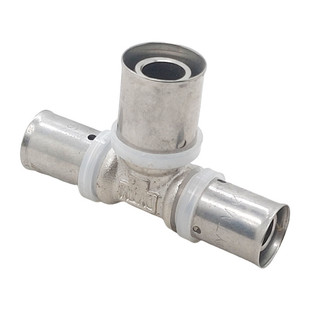 全铜铝塑管卡压式等径三通地暖管异径变径卡压三通铜接头162025