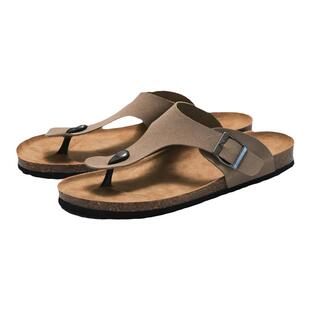 睿足2025新品春夏季男士软木拖鞋女式人字拖学生沙滩鞋水松凉拖潮