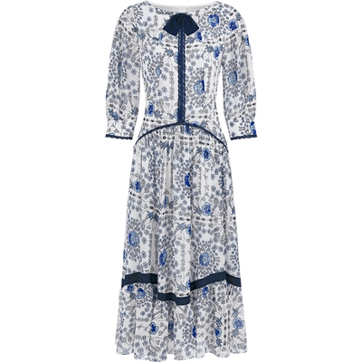 BORAAKSU森系风泡泡袖印花连衣裙