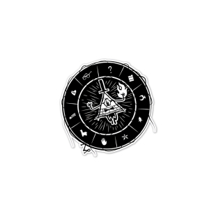 TLP镭射车贴 Bill Cipher三角形脑魔比尔赛弗怪诞小镇动漫贴纸