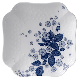 WEDGWOOD威基伍德靛蓝草莓小餐盘骨瓷盘子菜盘家用日式点心盘