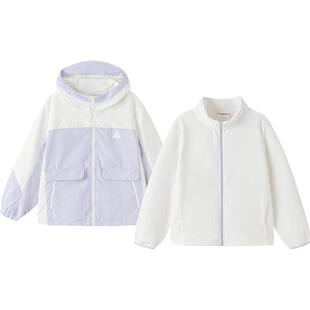 巴拉巴拉女童外套中大童三合一风衣春装2026新款童装儿童摇粒绒厚