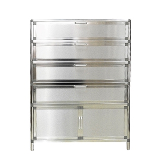 简约不锈钢鞋柜家用门口防水防晒户外阳台收纳柜大容量铝合金鞋架