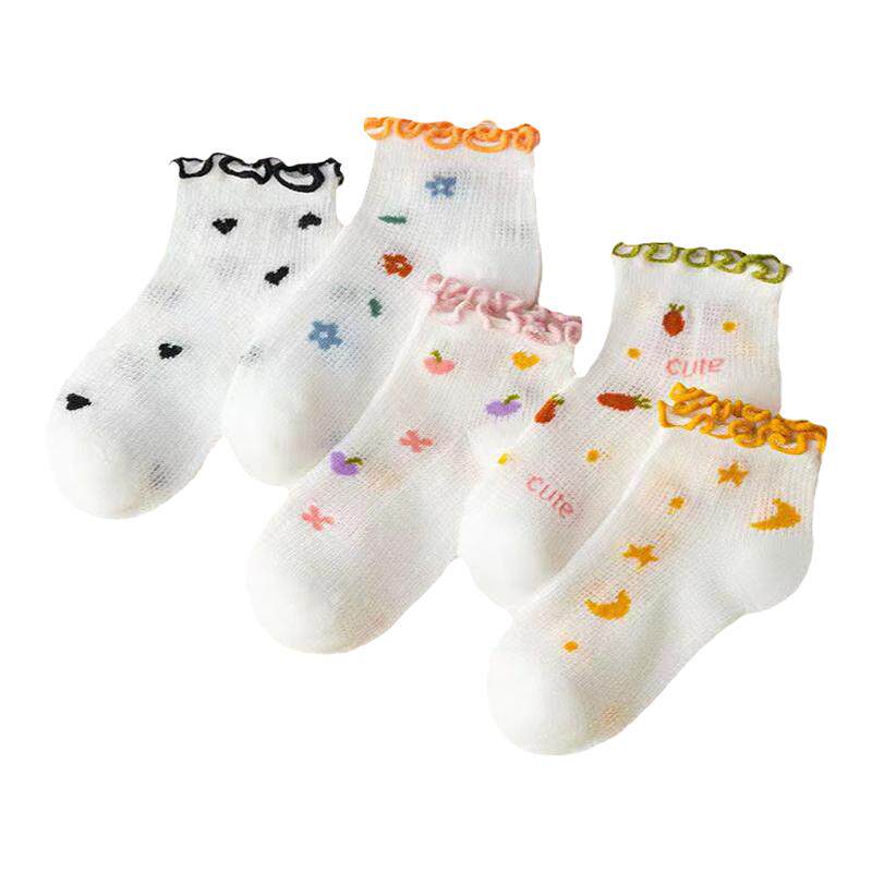 女童袜子夏季薄款儿童夏天网眼花边袜宝宝春秋小孩透气百搭公主袜