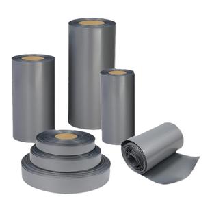 银灰色PVC热缩管18650锂电池组绝缘保护封装膜防尘套阻燃快速收缩