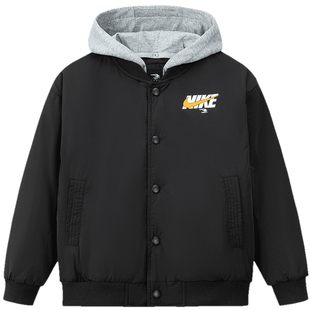 Nike 3brand童装男童棉服2026冬季新款大童棉衣户外保暖夹棉外套