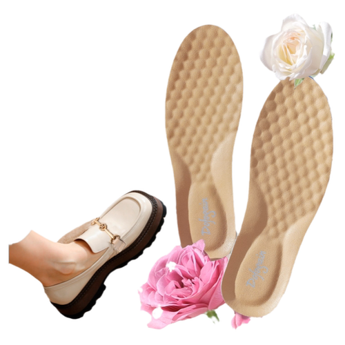 乐福鞋牛皮鞋垫女软底舒适透气吸汗防臭男真皮久站不累防痛皮鞋冬