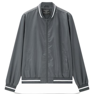 佐丹奴外套男装撞色棒球领网里梭织飞行员夹克外套 13074826