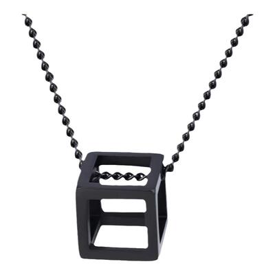 潮牌简约正方形男女项链