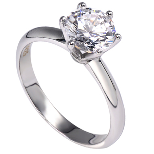 3克拉1.5六爪裸钻仿真大钻石戒指女小众设计高级感求婚结婚戒道具