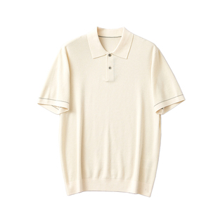 扬子纱 100%黄金羊毛 秋冬男士极细美利奴羊毛衫打底针织Polo衫男