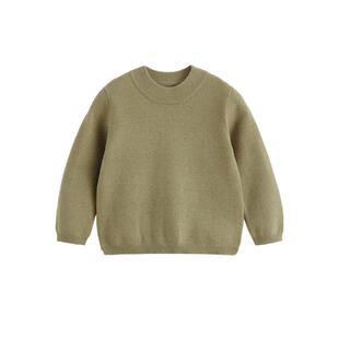 [绵羊毛]马克珍妮男女童复古纯色毛衣 儿童针织衫秋冬新款241679