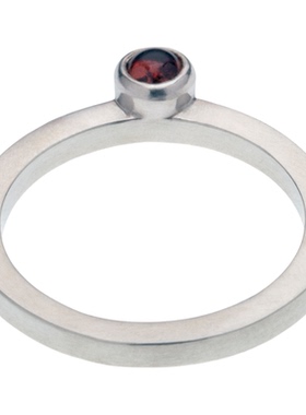 石榴石关节925银独立设计师戒指