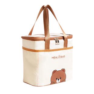 饭盒手提袋子保温便当包学生上班族带饭防水防油加厚铝箔装餐包袋