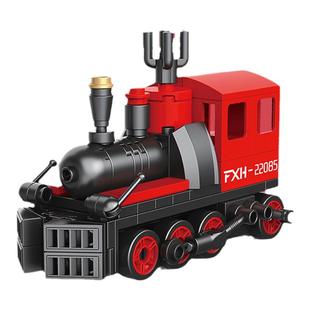 迪库回力积木火车和谐号高铁动车组装模型男孩小颗粒拼装玩具礼物