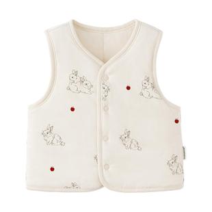 babylove婴幼儿夹棉马甲秋冬季纯棉上衣宝宝保暖坎肩洋气加厚背心