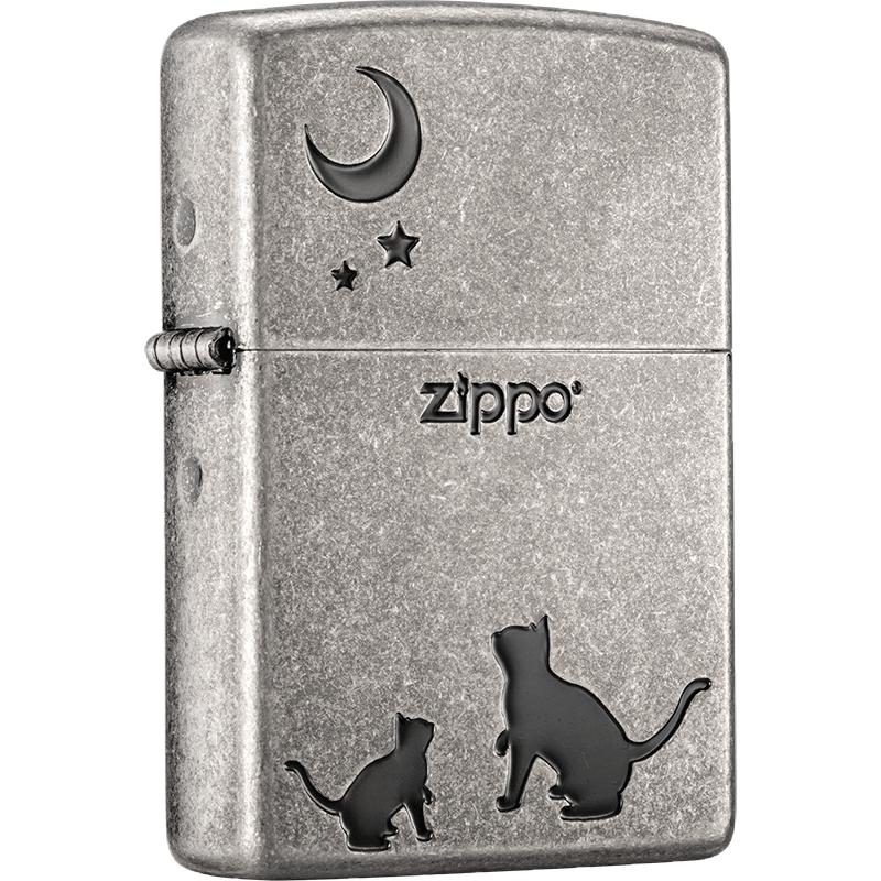 Zippo官方旗舰店防风打火机之宝喵望星空正品520礼物送男友