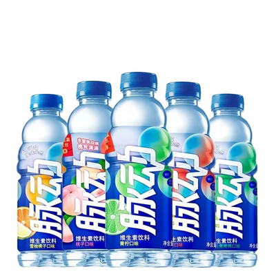 新日期脉动600mlx5瓶/15瓶维生素功能饮料运动补水青柠桃子混合味