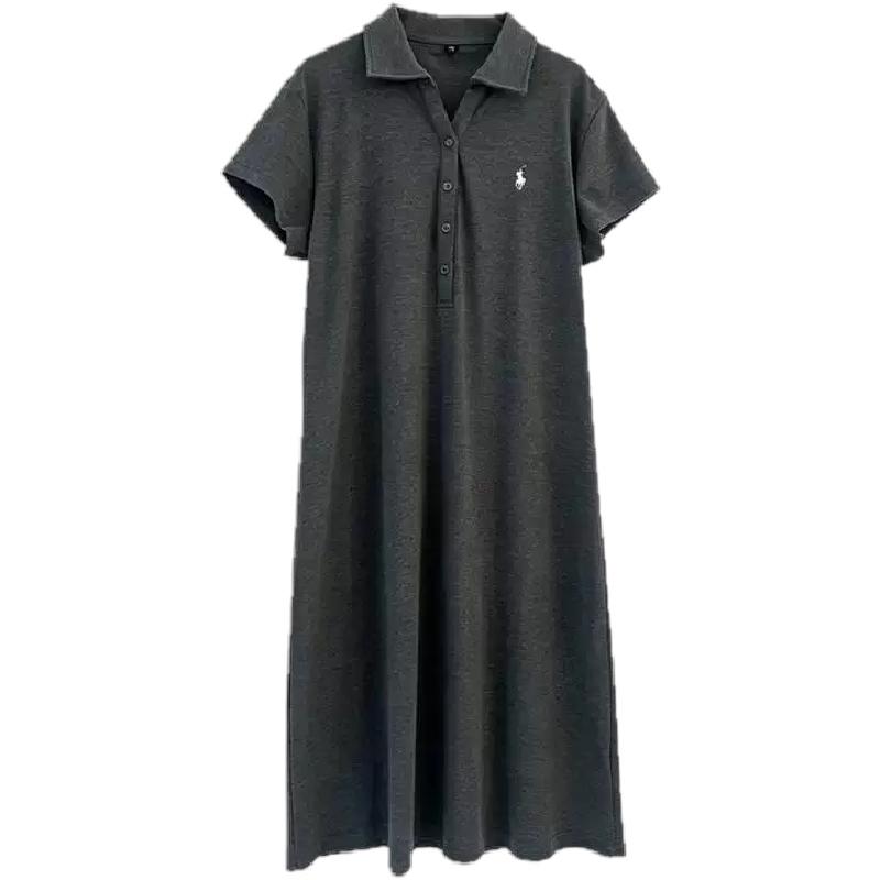 夏季薄款POLO翻领孕妇连衣裙