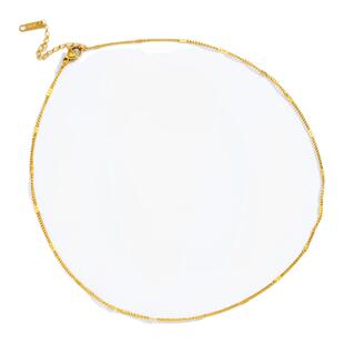 镀18k金极细裸链繁星锁骨链亮片扁细链钛钢项链女潮不掉色配链