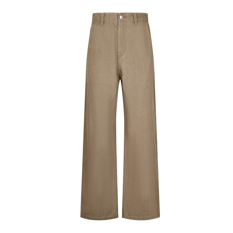 速写男装官方旗舰长裤春秋泥土染牛仔裤宽松休闲潮流时尚阔腿裤子