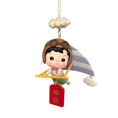 正版泡泡玛特小英雄系列车载挂件