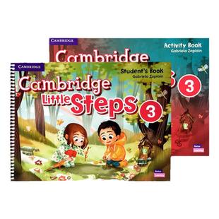 现货进口原版 剑桥大学出版社 3-6岁幼儿新英语教材 Cambridge Little Steps 3 学生用书+练习册 套装 2本