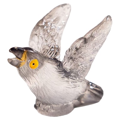 黑色夜光乌鸦迷你动物装饰品摆件