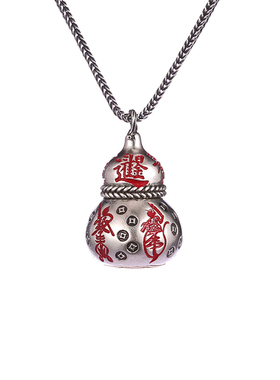 道家饰品五路财神葫芦吊坠项链