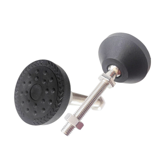 尼龙万向脚杯可调节脚调整脚地脚螺丝橡胶脚垫碳钢镀镍支撑脚m16