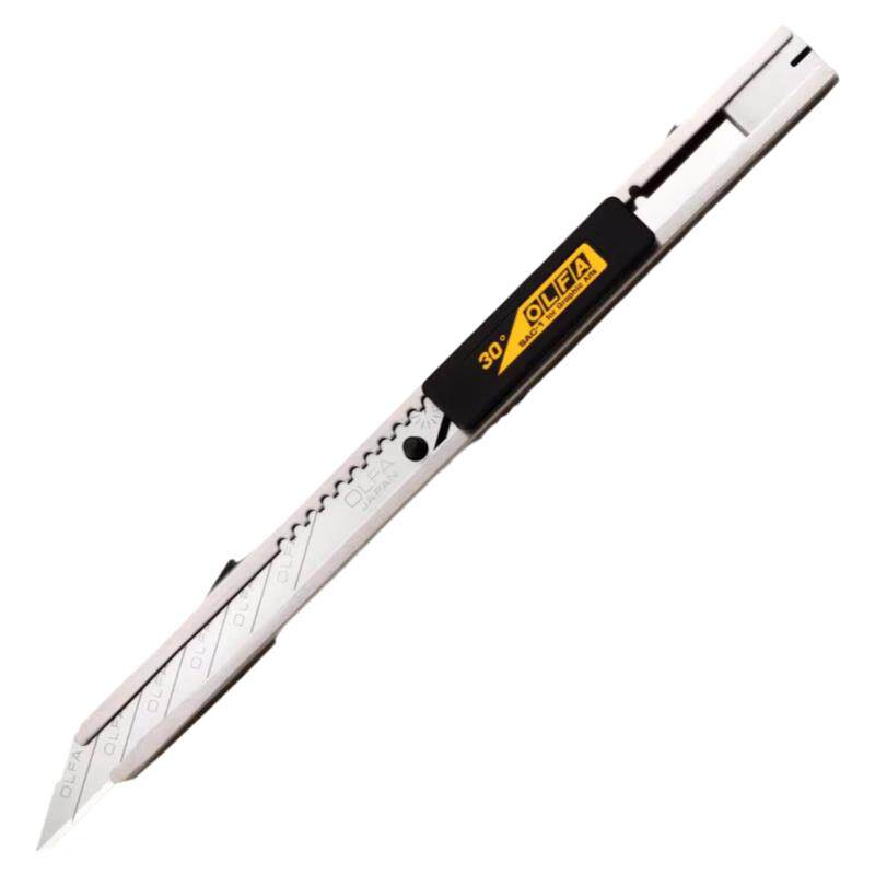 日本OLFA爱利华专业 SAC-1小型30度角美工刀141B进口锋利贴膜壁纸墙纸刀金属外观工业用刀开箱神器裁纸刀