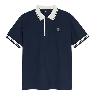 MLB短袖女子春夏款运动户外防晒polo衫舒适透气纹边T恤3FPQB0253