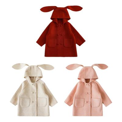 幼悠女童冬款时尚呢大衣