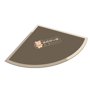 厨房地垫防油防水脚垫2024新款硅藻泥耐脏免打理扇形转角专用地毯