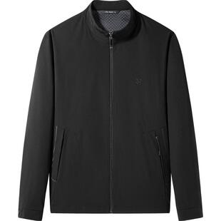 柒牌男装清仓夹克春季青年立领外套休闲男士微弹纯色茄克衫