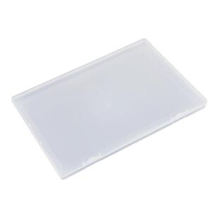 A5透明便携收纳首饰扁盒子A4文件薄塑料盒PP空盒大号长方形翻盖盒