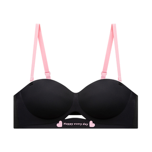 撞色甜辣风平小胸显大不空杯无钢圈上托聚拢内衣女士超厚7CM文胸