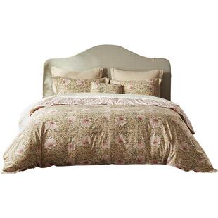 MINE/寐Morris&Co奢华长绒棉纯棉缎纹印花秋冬四件套床品 蓝繁篓