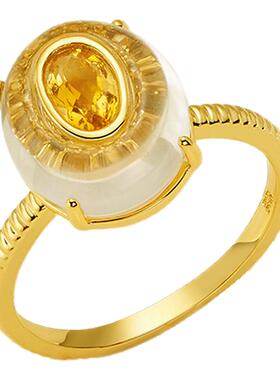 果冻系戒指摩邦珠宝铜合金镀K金