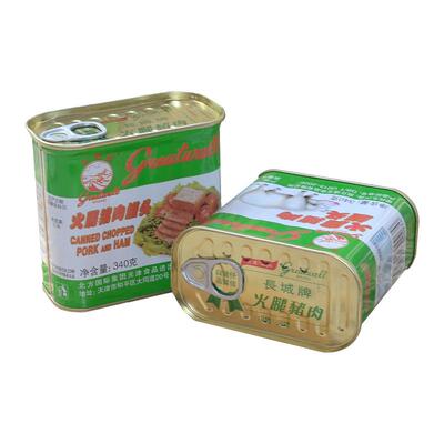 长城340g小白火户外猪肉罐头