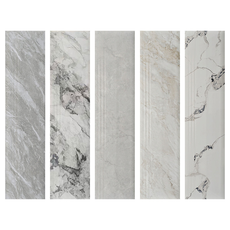 佛山楼梯踏步瓷砖通体大理石地板砖一体式台阶砖梯步瓷砖原槽防滑