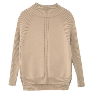 清仓,清仓价格!毛衣女秋冬短款宽松针织衫半高领打底套头衫外穿