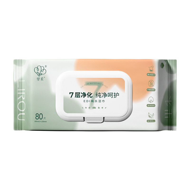 里柔纯水湿巾大包装80抽