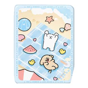 适用苹果ipad平板保护套ipad11代ipadair7保护壳10情侣小狗9沙滩ipadmini6带笔槽air5旋转壳pro11英寸mini4八