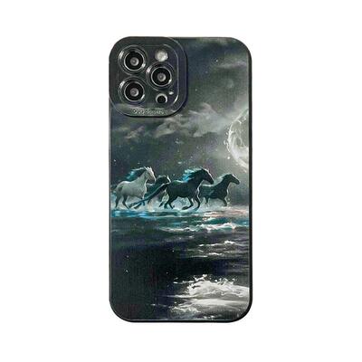 benefit国风月下奔跑骏马17适用于iphone16promax苹果15PRO手机壳13新款14套12创意11全包xsmax硅胶xr防摔8p