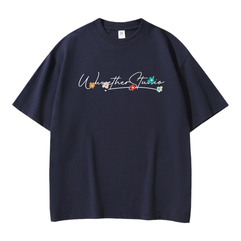 WUWETHER黑色短袖T恤男女同款潮