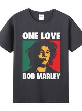 夏纯棉圆领半袖短袖男装摇滚周边雷鬼T恤乐队bobmarley鲍勃玛丽
